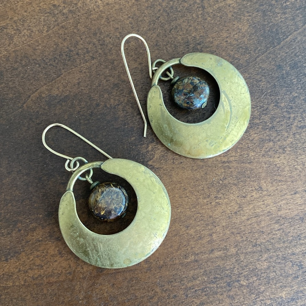 Marjorie Baer Gold Dangle Earrings